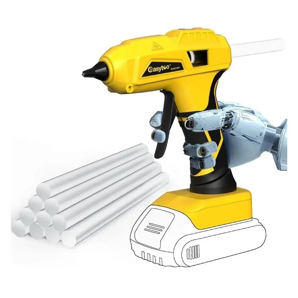 Cordless Glue Gun 100W for DeWalt 20V Battery, Tool Only & 10 Pcs 0.43